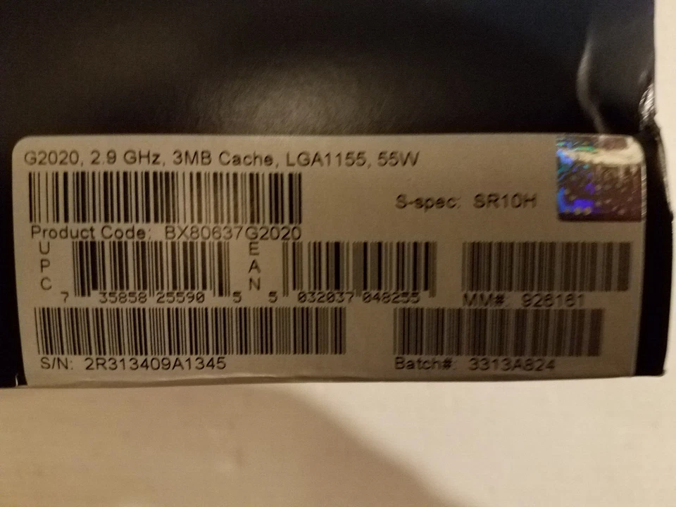 Intel Pentium G2020 2x256 KB L2 Cache 2.9GHz LGA 1155 CPU BX80637G2020 SR10H - Image 2 of 4