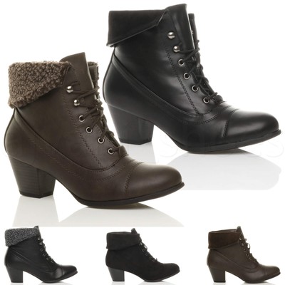 ladies mid heel boots