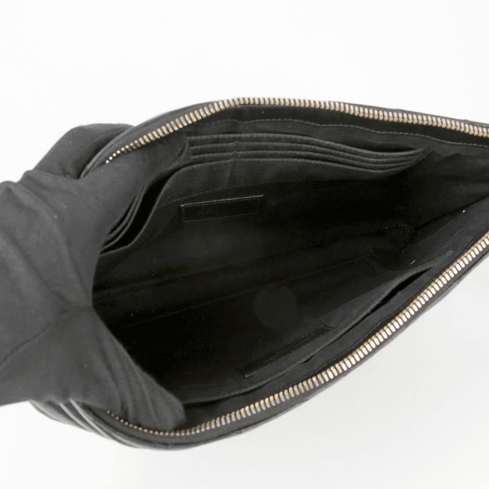 Saint Laurent Matelassé Leather Monogram Tablet Pouch/Clutch Saint Laurent Matelassé Leather Monogram Tablet Pouch/Clutch