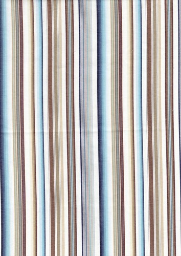 Tela 100% Algodón 12" x 12" X 5 Azul Mezcla Rayas Colección Patchwork Artesanía - Imagen 2 de 6