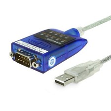 USB to Serial RS-232 Adapter with LED Indicators FTDI Chipset Supports Window...