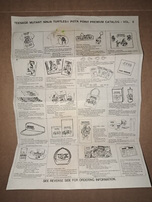 TEENAGE MUTANT NINJA TURTLES Pizza Point Premium Catalog Vol. II 1990 TMNT
