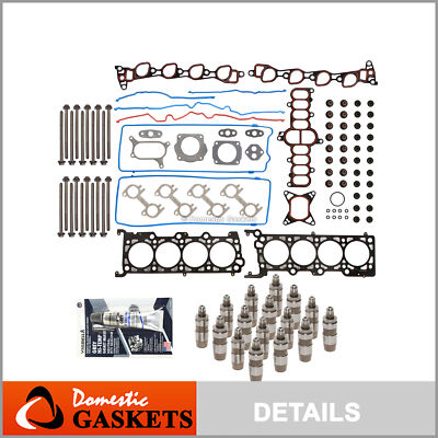 Head Gasket Set Bolts Lifters Fit 97-99 Ford E150 Econoline F150 F250 4.6 ROMEO