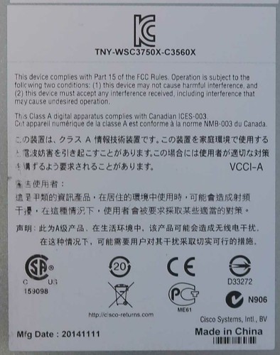 Cisco WS-C3560X-48U-E 48x 1GbE Ports UPOE IP Services L3 Managed 1U Switch - Picture 5 of 5