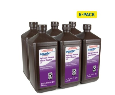 Equate 3% Hydrogen Peroxide Liquid Antiseptic, 6 Pack, (6 x 32 fl oz)...