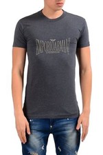 Emporio Armani Men's Gray Crewneck Short Sleeve T-Shirt US S IT 48 EU M