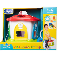 CHICCO COTTAGE ANIMALI INCASTRO 2in1, Gioco a Incastri con Livelli Crescenti di 