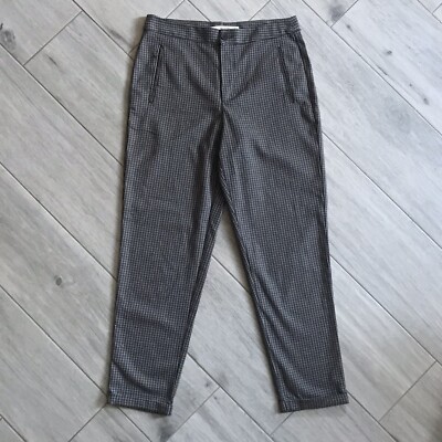 MANGO Pantalone Donna grigio a scacchi, Taglia 42
