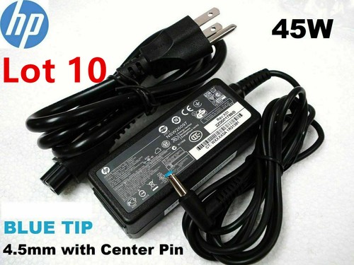 10x Lot Genuine OEM HP 45W blue tip laptop AC Adapter Power Supply Charger 19.5V