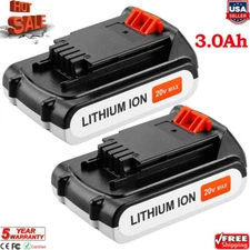 2 Pack For Black & Decker 20V Lithium MAX Battery 20Volt Li-Ion LBXR20 LBXR2020