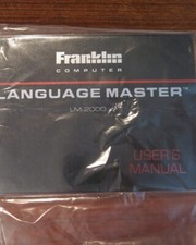 Franklin Computer Language Master Electronic Dictionary Thesaurus LM-2000