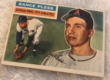 1956 Topps Baseball Rance Pless RC Kansas City Athletics Vintage MLB Rookie Card. rookie card picture