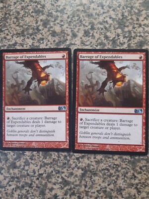 MTG 2 x Barrage of Expendables - core set 2014
