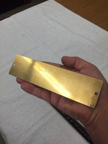 BOLT ACTION RIFLE BRASS ENGRAVING PLATE FOR NEW HERMES FONT TRAY HUNTING ETC. - Imagen 6 de 10