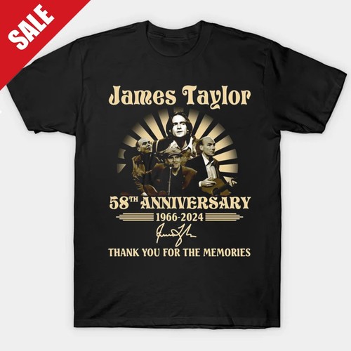 James Taylor 58th Anniversary 1966-2024 Signatures Thank Shirt - Bild 1 von 3