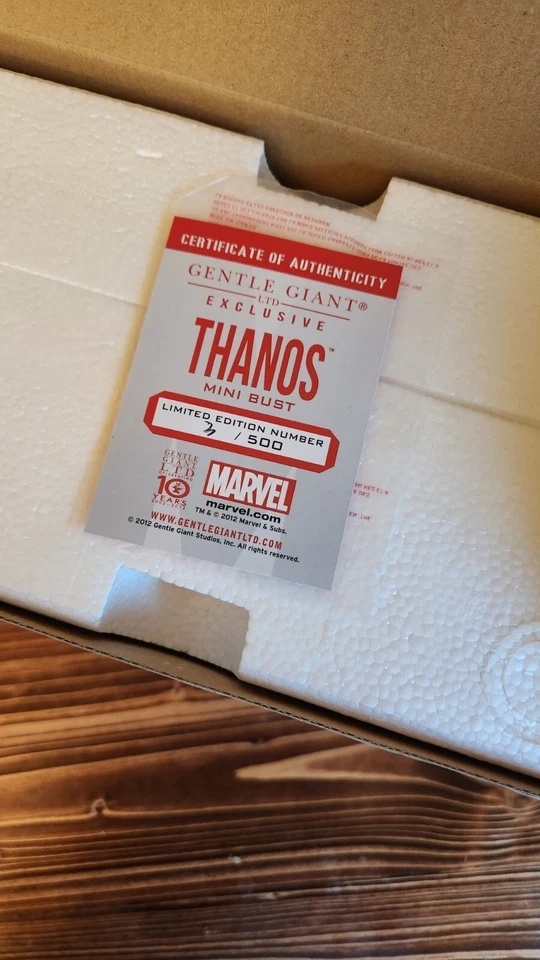 Mini Busto Gentle Giant Exclusivo THANOS Marvel Avengers #3/500 SELLADO Foto 4 de 4