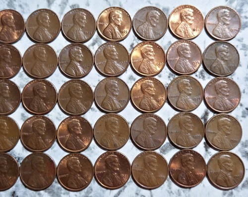1 Roll 1970-1981 P D And/Or S U.S. Lincoln Memorial Pennies 1970'SR-3 - Picture 3 of 5