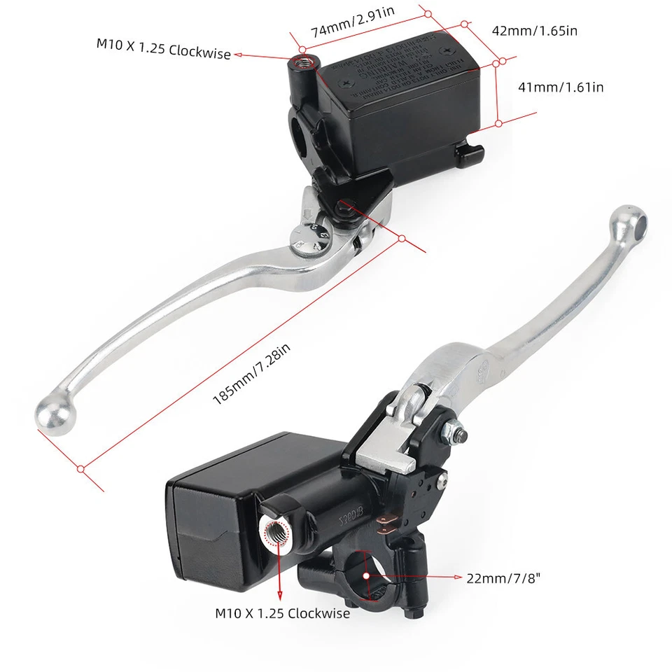 Front Brake Master Cylinder Lever For KAWASAKI Z1000 Z750 Z750S ZR ER-6F ER-6N - Image 2 of 4