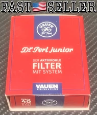 VAUEN Dr. Perl Junior Charcoal Pipe Filter, Jubox 40 Filters x 9mm - NEW! FAST!