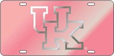 Kentucky Pink Silver Uk Mirrored License Plate Car Tag