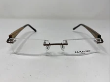 Lumiere Italy Mod.819 MATTE BROWN/ZEBRA 50-19-140 Rimless Eyeglasses Frame +D40