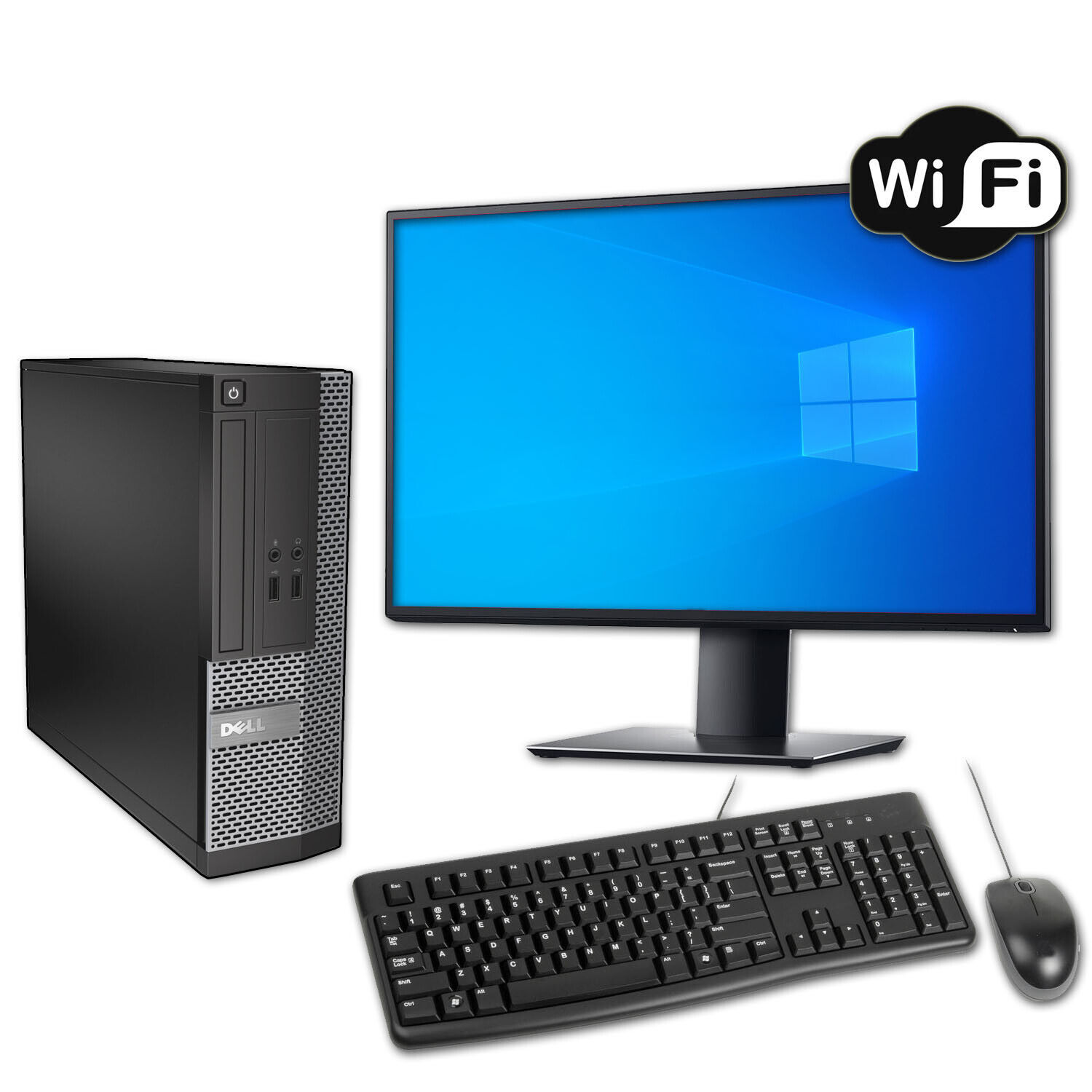 FAST CHEAP INTEL CORE i3 & i5 WINDOWS 10 COMPUTER DESKTOP PC FULL SET-UP  BUNDLE