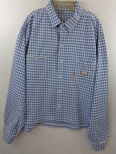 RASCO FR Shirt Men's 4XL Blue White Fire Resistant Long Sleeve Button Down