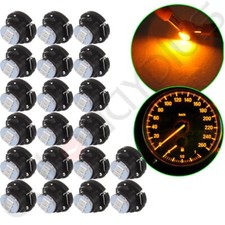 20x Amberyellow T5 Neo Wedge Led 12mm Instrument Panel Cluster Dash Light Bulb