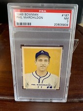 1949 Bowman #187 Phil Marchildon NM 7