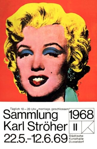 1960'S ANDY WARHOL MARILYN POP ART GERMAN EXHIBITION POSTER ART A3 RE PRINT  - Picture 1 of 1