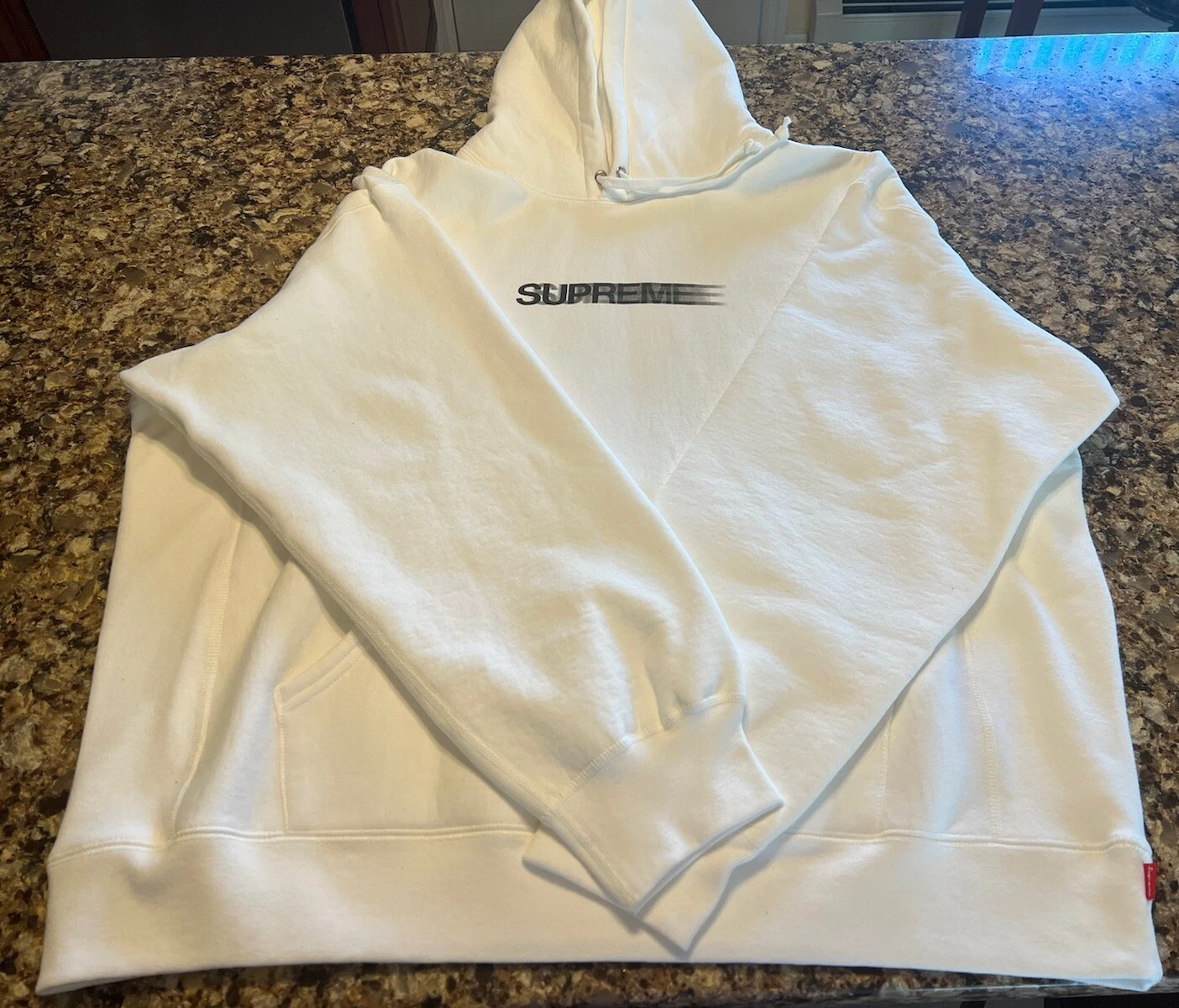 Sweat à capuche blanc logo Supreme Motion Box taille XL