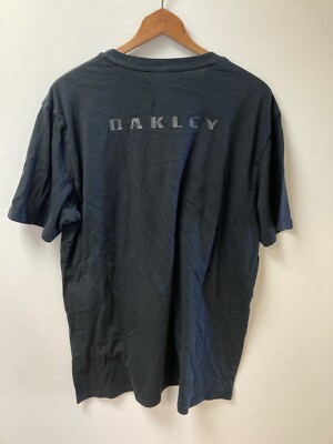 Vintage Oakley Software T Shirt Black Mens Size Large Faded Y2K 2