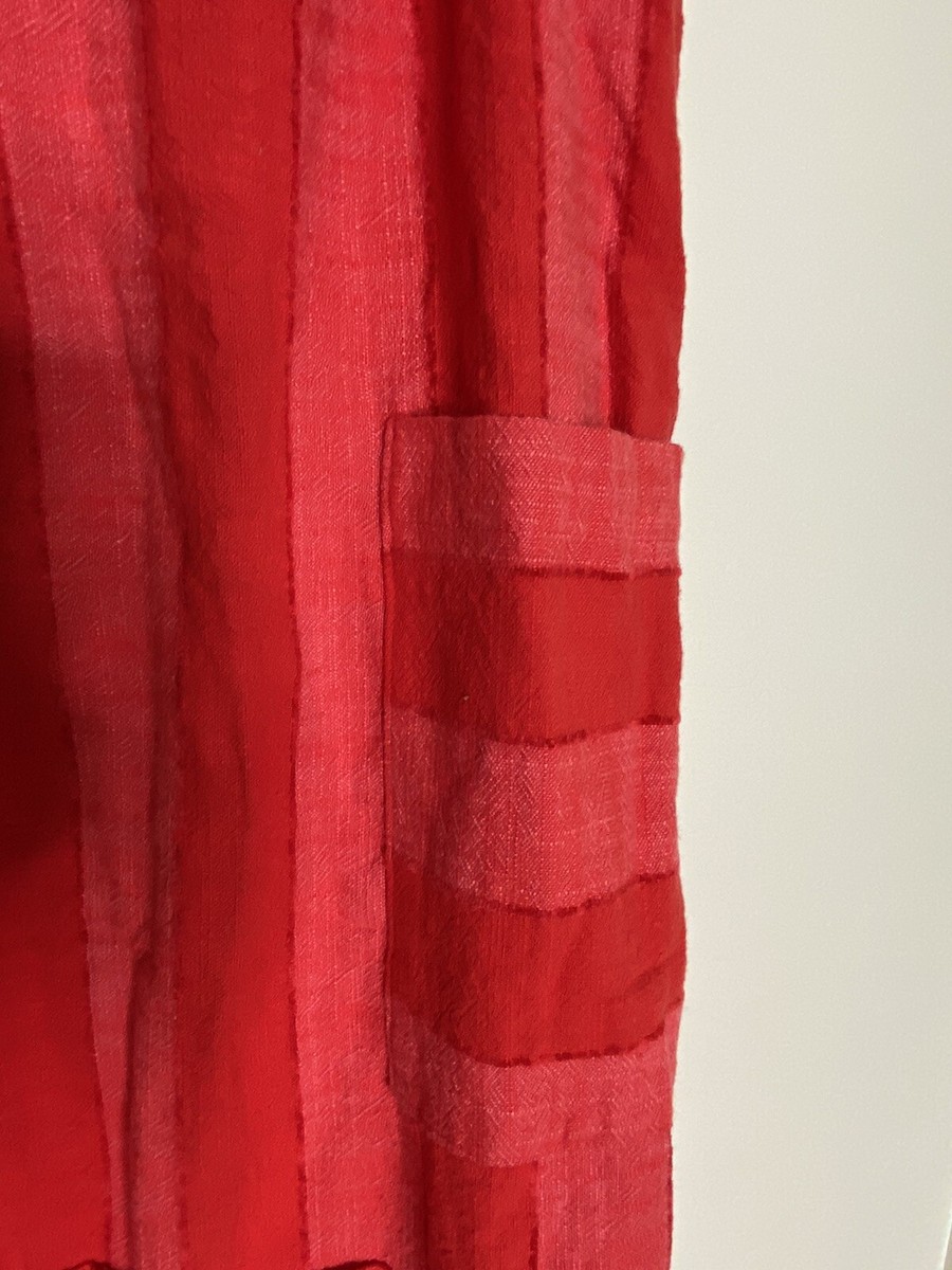 $148 ANTHROPOLOGIE Tonal Striped Dress S new red | eBay