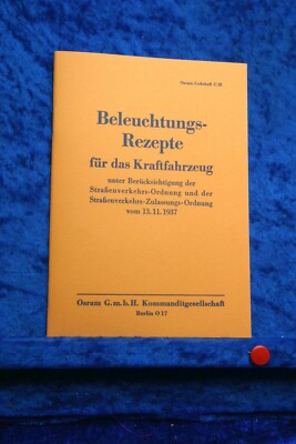 Osram Autolampen 1937 Prospekt (A1146) FAKSIMILE Archiv Verlag
