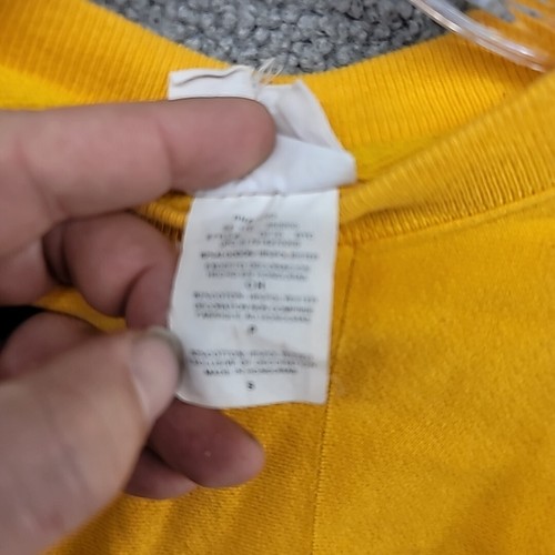 Sudadera Champion Vintage Para Hombre Pequeña Suéter Amarillo Tejido Inverso - Imagen 6 de 11