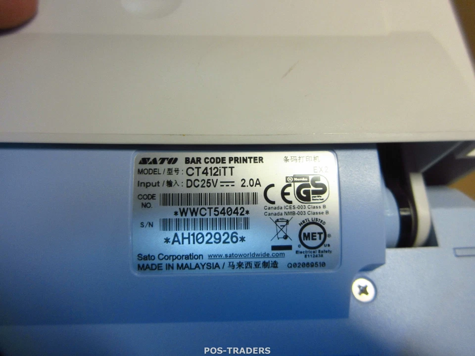 SATO CT412iTT Network + USB Thermal 104mm Label Printer 305dpi Drucker PRINTS OK - Bild 4 von 4