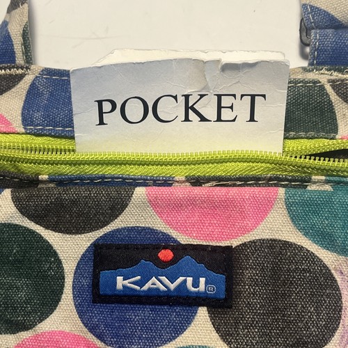 Kavu Crossbody Shoulder Bag Adjustable 3 Outside Pockets Dots Travel Hippie - Picture 6 of 10