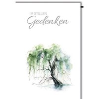 Trauer Beileid Kondolenzkarte Mit Umschlag In Stillem Gedenken, Trauerweide