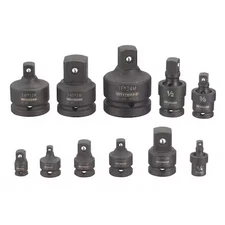 Westward 45Kg87 Impact Socket Adapter Set, 1/4 In, 3/8 In, 1/2 In, 3/4 In, 1 In