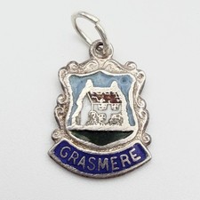 Vintage 925 Sterling Silver Grasmere Travel Bracelet Charm Pendant