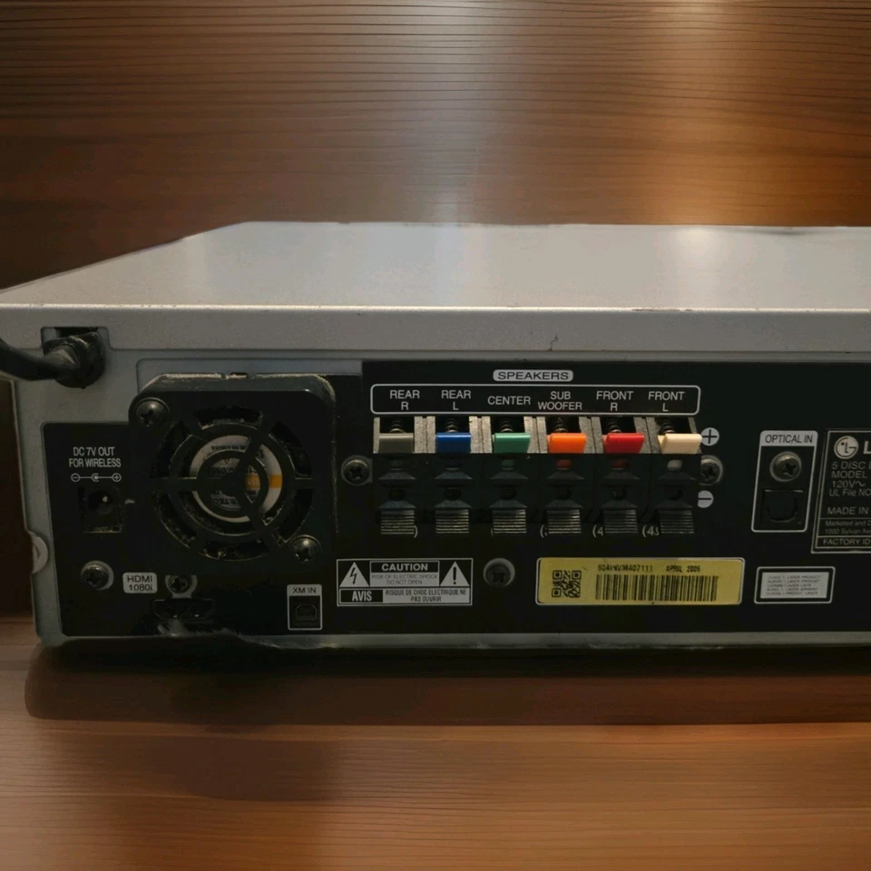LG 5 Disc 130 Watt DVD Receiver Model #LH-E9674 130 Watt Tested Works - Image 3 of 4