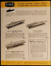 StromBecker Ship Model Flyer Destroyer Frigate Aircraft Carrier 69¢D2F1-2