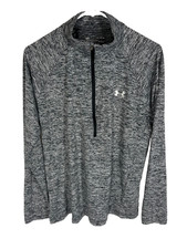 UNDER ARMOUR Womens Pullover Size XL Blue Loose Heat Gear Long Sleeve