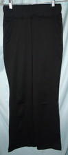 Black High Rise Wide Elastic Waist Slash Pockets Flare Leggings Size S NWOT
