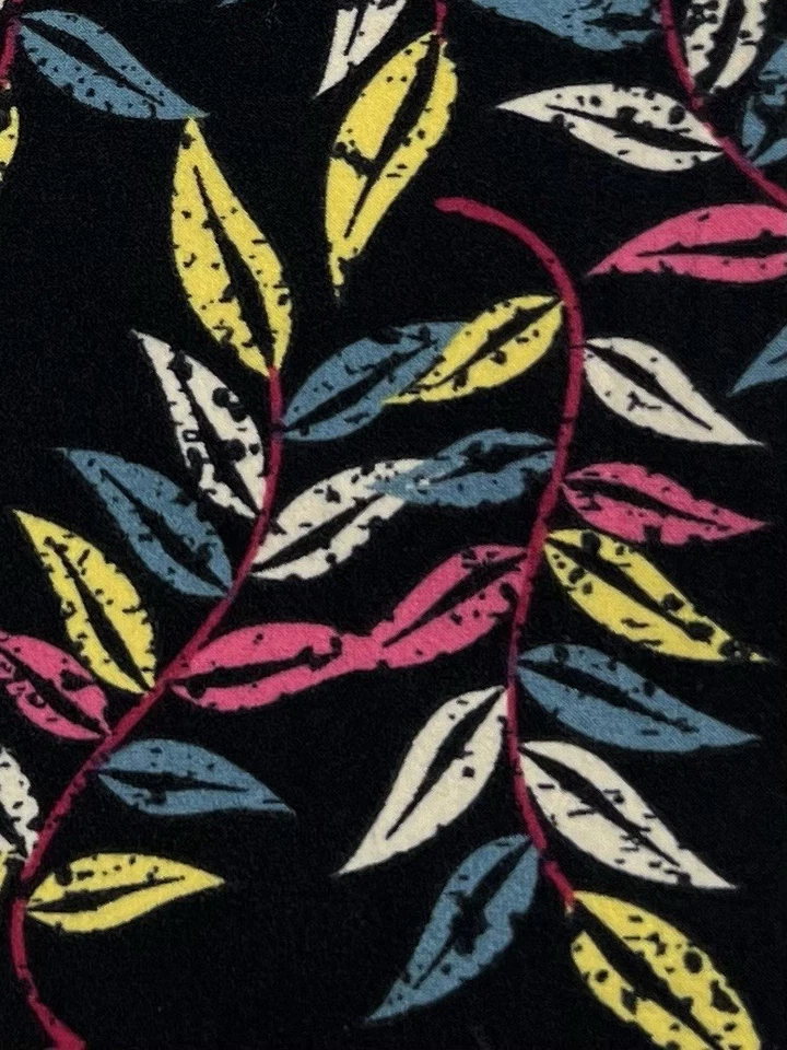 Leggings LuLaRoe OS Talla Única Otoño Otoño Floral NEGRO ROSA AZUL Vines Envío Rápido Foto 3 de 4