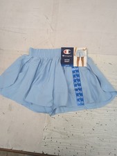 Champion Girls Lightweight Flutter Hem Hidden Liner Active Short Blue 10/12 AM3