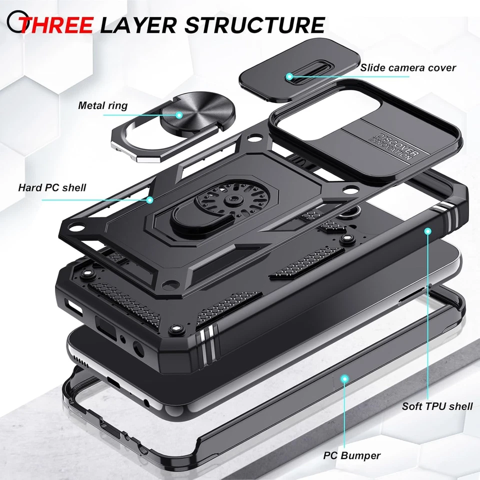 LeYi Cover per Samsung A25 5G con Vetro Temperato [2 Pack],Custodia Samsung Gala - Immagine 4 di 4