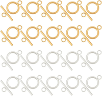 SchmuckverschlüSse Set 30 StüCk Hebelhaken Edelstahl Gold & Silber FüR DIY Colli