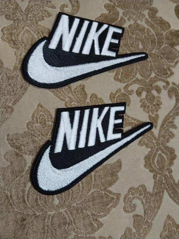 Nike Swoosh Logo High-quality Embroidered Iron on Patch Black Pieces 05 - Image 3 of 4