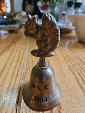 Solid Brass Enesco Squirrel Bell 1984(b29)